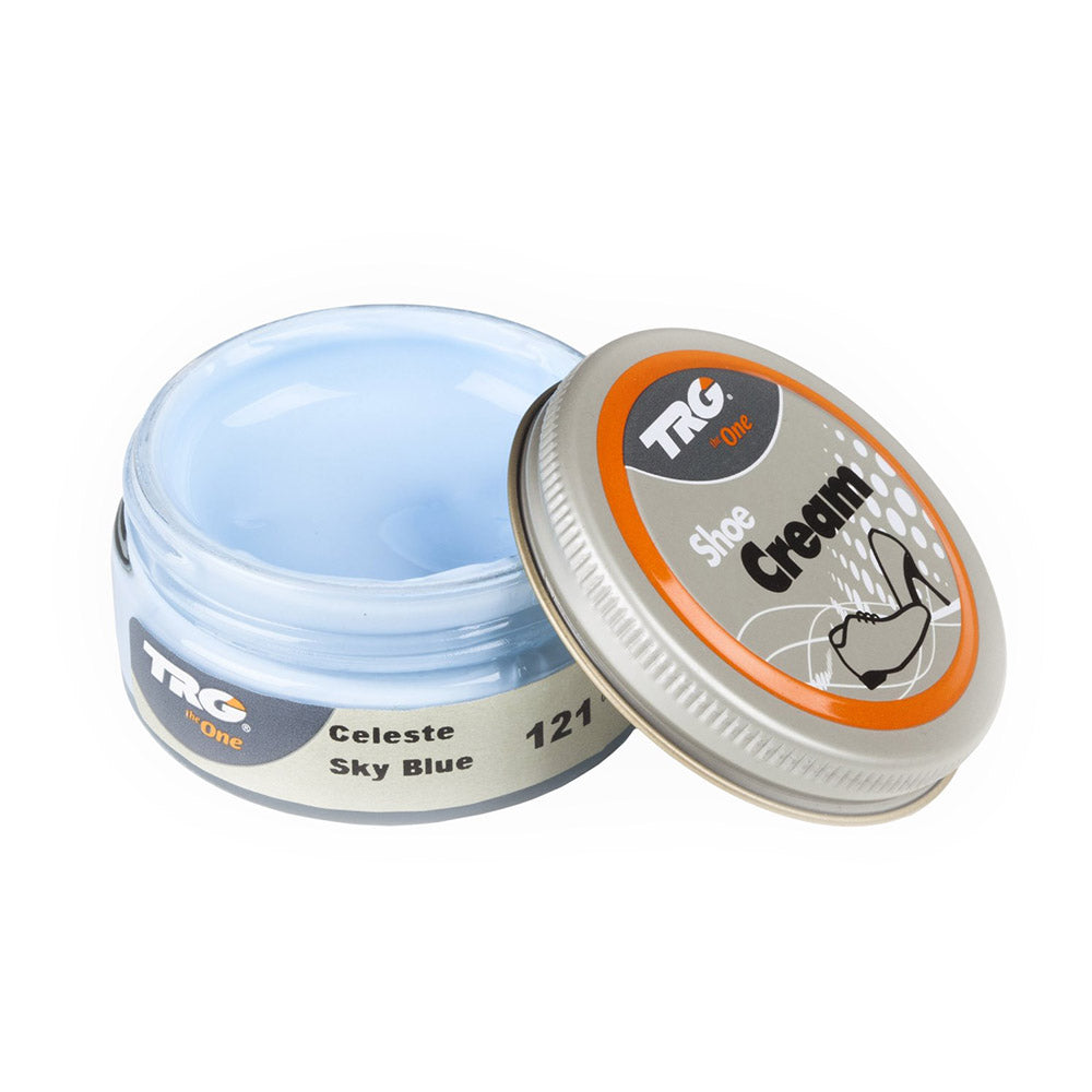 TRG Shoe Cream 1.7 Ounce Shoe Cream Amazing Vibrant Colors! | Shoe Care Self Shine Leather Boots, and Leather Shoes - #21 Skyblue image