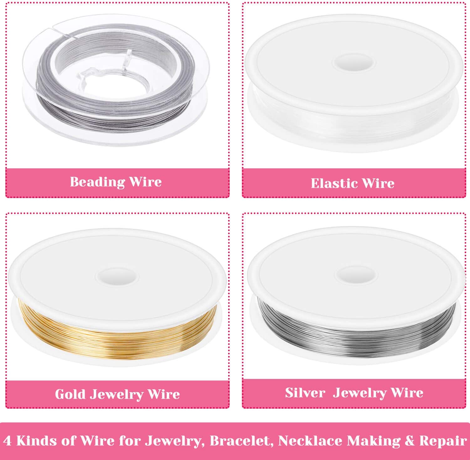 Jewelry Making Supplies, Cridoz Jewelry Making Tools Kit with Jewelry Pliers, Beading Wire, Jewelry Beads and Charms Findings for Jewelry Necklace Earring Bracelet Making Repair image 4