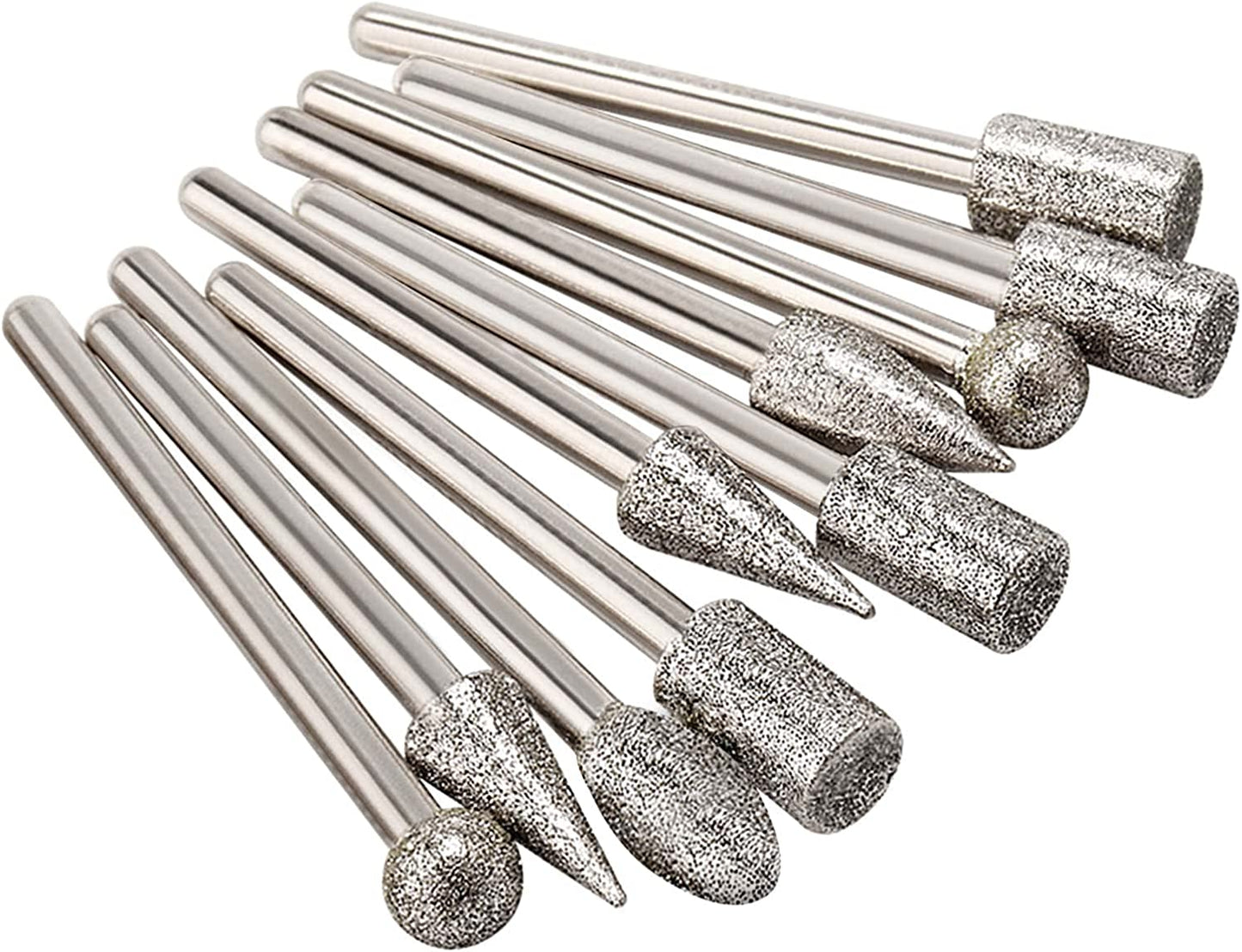 Stone Carving Set Diamond Burr Bits, 20PCS Polishing Kits Rotary Tools Accessories with 1/8’ Shank For Carving, Engraving, Grinding, Polishing Stone, Rocks, Jewelry, Glass, Ceramics image 3