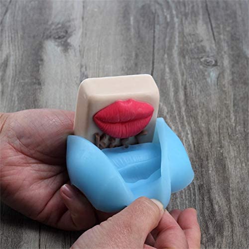 Silicone Molds kiss, Sex red Lips Shape Craft Art Silicone soap molds Resin Molds, 3D Lips Craft Molds DIY Handmade Candle Making Molds - Soap Making Supplies by YSCEN image 3