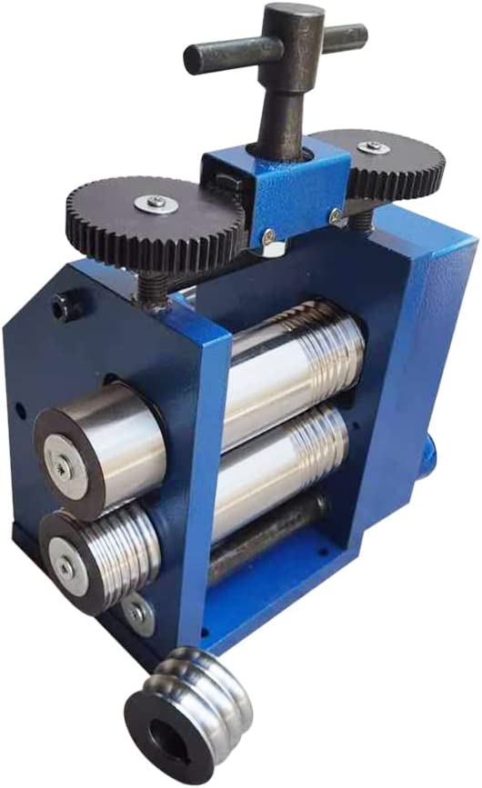 Manual Combination Rolling Mill Machine Jewelry Press Tabletting Jewelry DIY Tool Jewelry Repair Machine For Metal Sheet Wire Rolling (110mm, Black) image 1