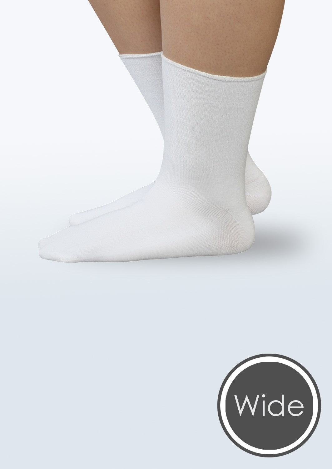 Seamless Diabetic Wide Crew Socks image 1