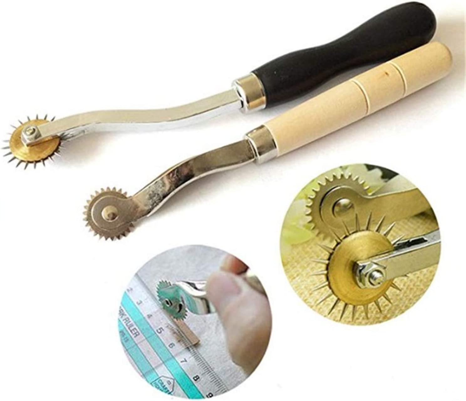 Citian Leather Tools Kit Stitching Punch Sewing Carft DIY Tool Carving Craft Saddle Working Groover and 18pcs for Hand Set Prong image 6