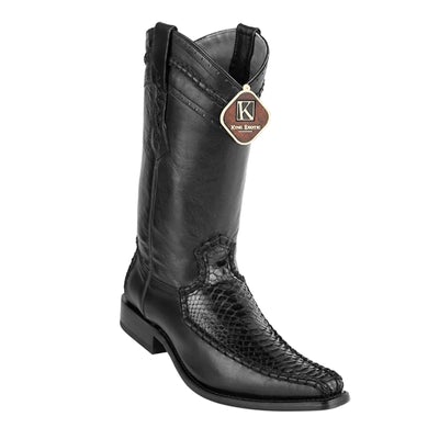 MEN'S KING EXOTIC BOOTS GENUINE PYTHON EUROPEAN TOE BLACK (477BD5705) image 0