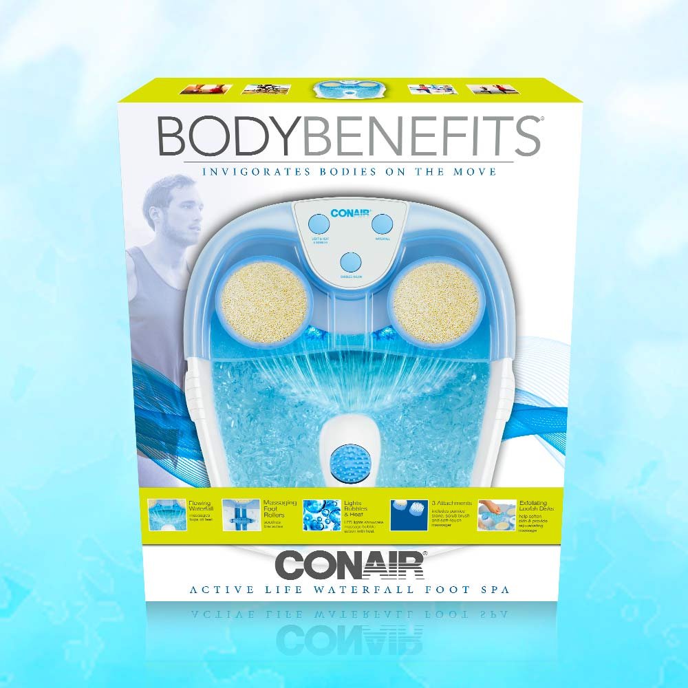Conair Waterfall Foot Pedicure Spa with Lights, Bubbles, Massage Rollers image 7