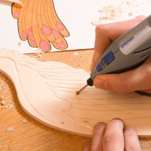 Dremel 191 Rotary Tool Accessory Carving Bit- Perfect for Wood, Plastic, and Soft Metals, Gray image 3