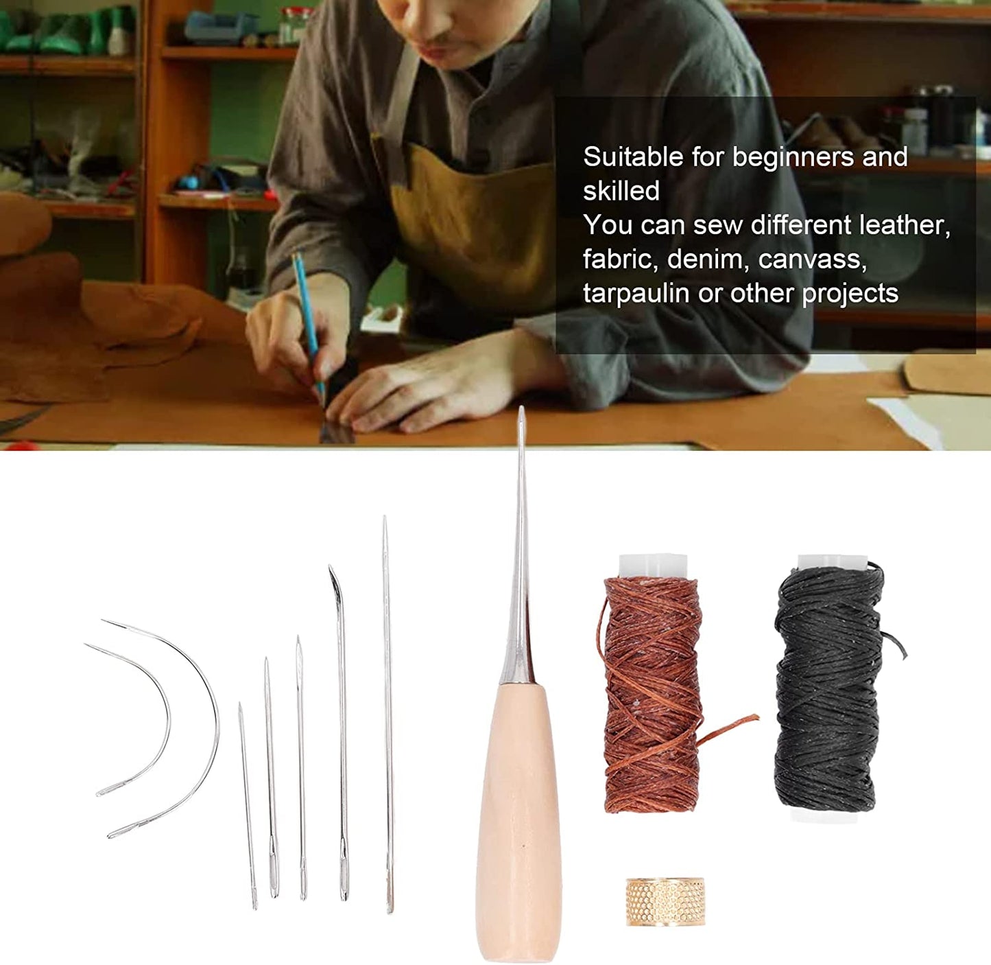 Leather Work Tools, Effective Leather Sewing Tools, DIY Sewing tutorials at The Fabric Store image 2