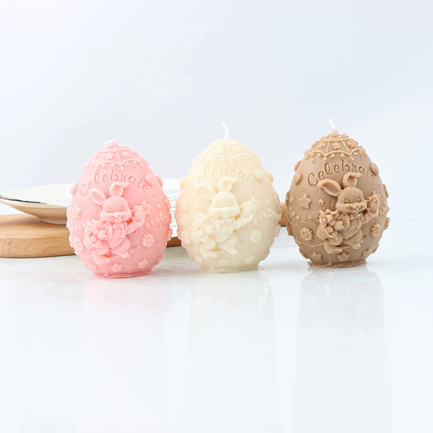 Rabbit Egg Soap Mold Handmade Soap Silicone Mold Soap Mold Candle Mold Ice Sculpture Mold Bird Soap Mold Aroma Plaster Mold image 4