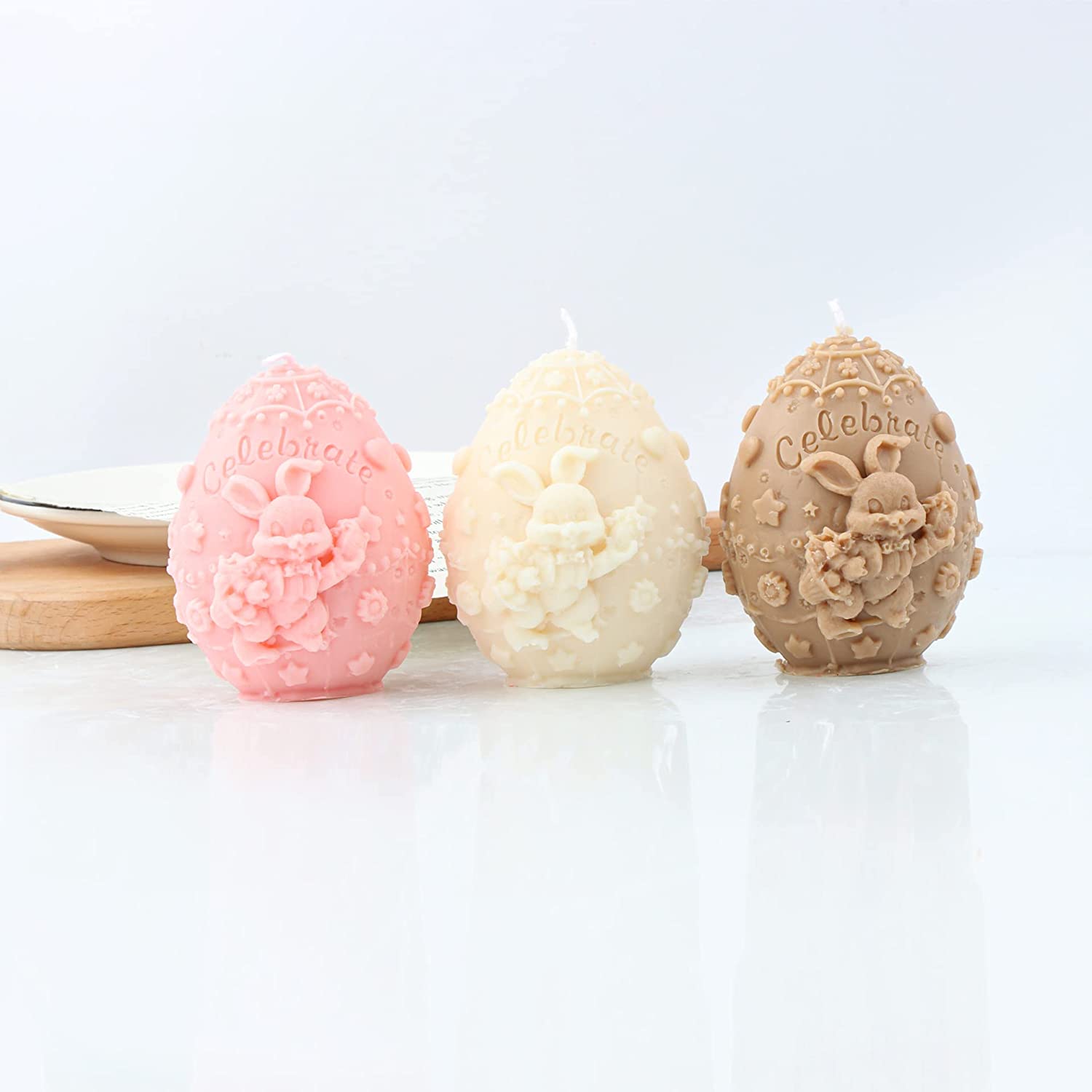 Rabbit Egg Soap Mold Handmade Soap Silicone Mold Soap Mold Candle Mold Ice Sculpture Mold Bird Soap Mold Aroma Plaster Mold image 4