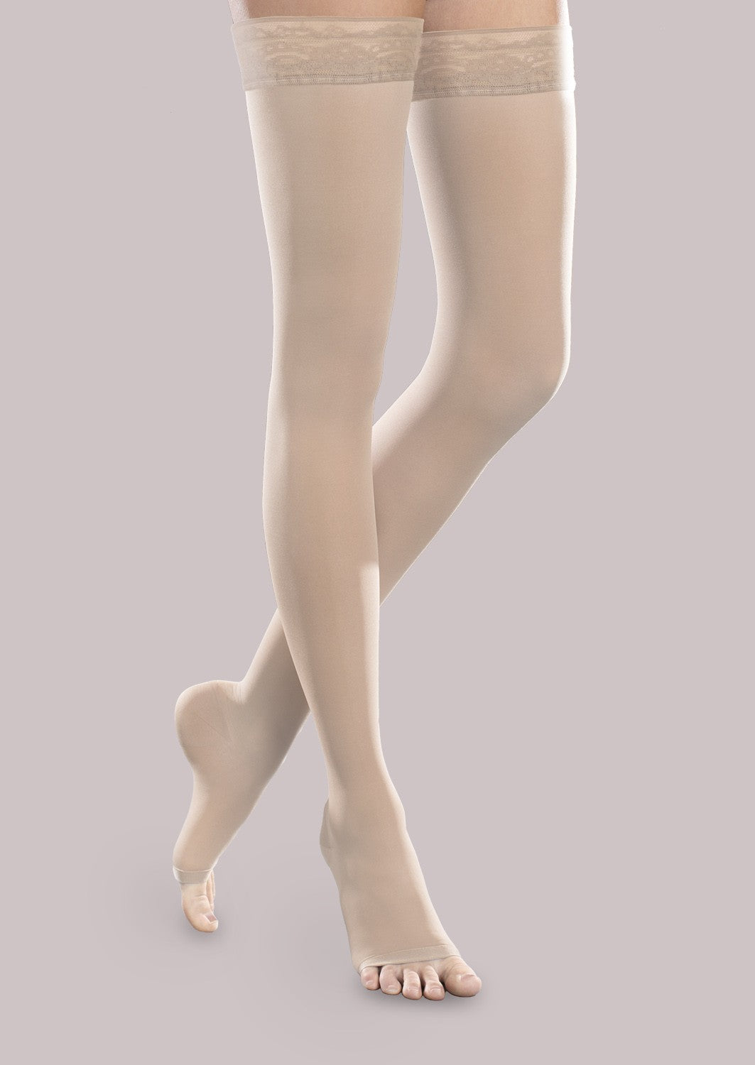 Sheer Ease Women's Open-Toe Mild Support Thigh High (15-20 mmHg) image 0