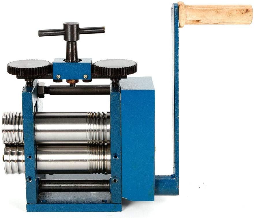 TFCFL Jewelry Rolling Mill Machine, 3 inch 75mm Manual Combination Rolling Mill Machine Gear Ratio 1:6 Jewelry Press Tabletting Tool for Jewelry Repair Design image 1