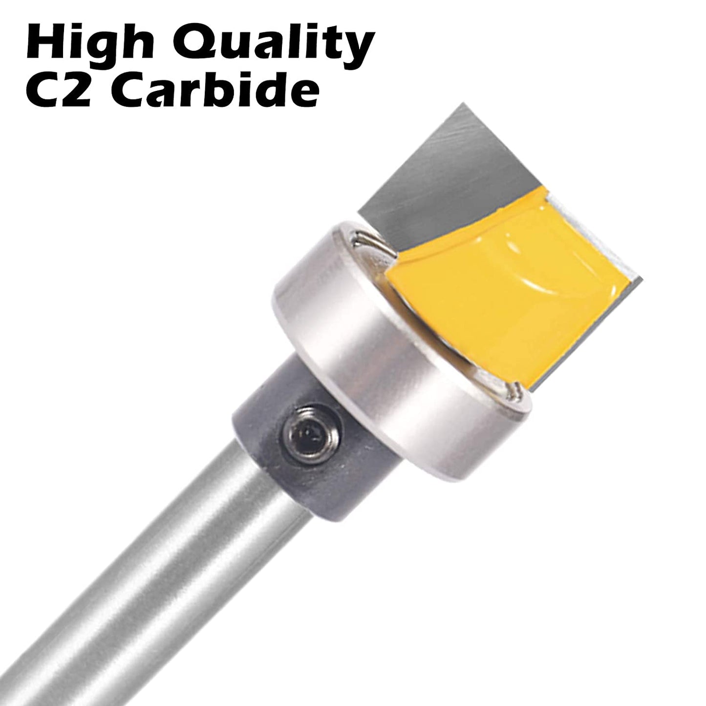 Top Bearing Flush Trim Pattern Router Bit in 1/4 inch Shank, 3/4 inch Cutting Diameter by Tooldo image 3
