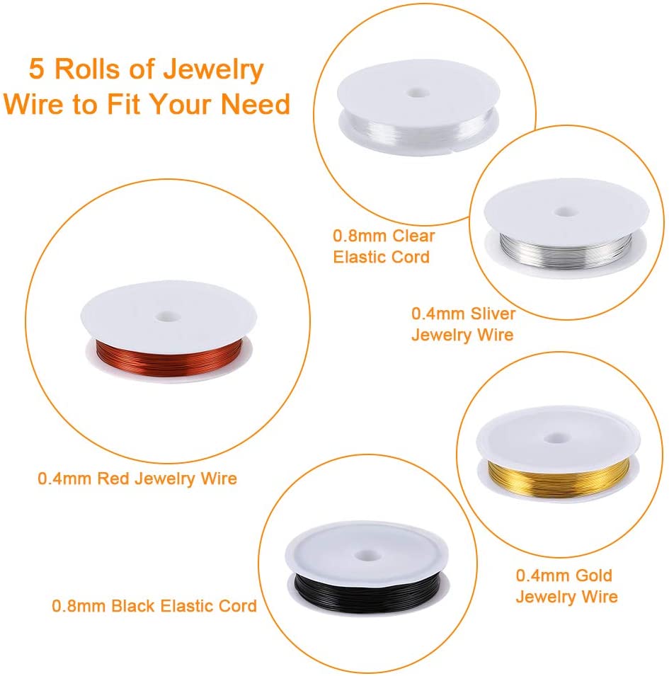 PP OPOUNT 1116 PCS Jewelry Making Supplies with Jewelry Making Tools, Jewelry Wire, Earring Charms, Jewelry Findings, Helping Hands for Jewelry Making and Repairing image 5