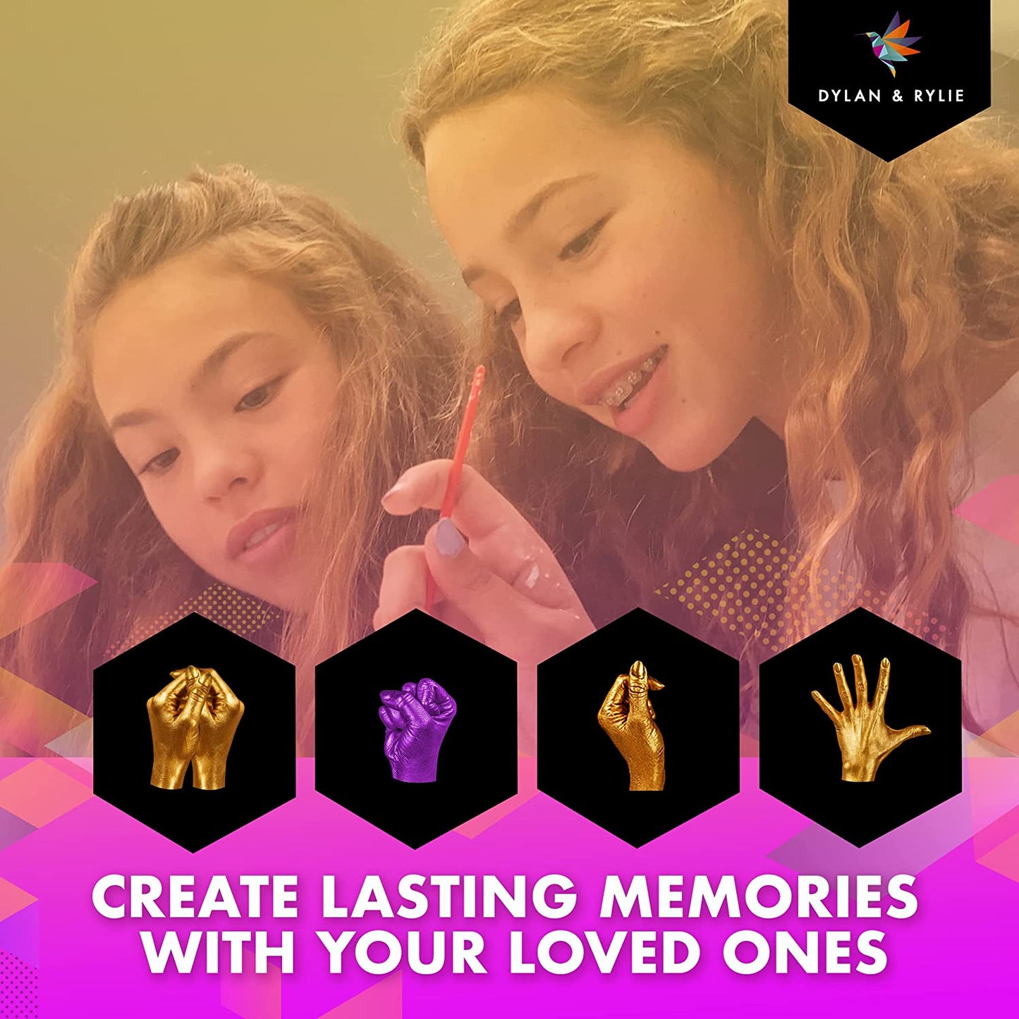 Hand Casting Kit Couples - Plaster Hand Mold Casting Kit, DIY Kits for Adults and Kids, Wedding Gifts for Couple, Hand Mold Kit Couples Gifts for Her, Birthday Gifts for Mom image 4