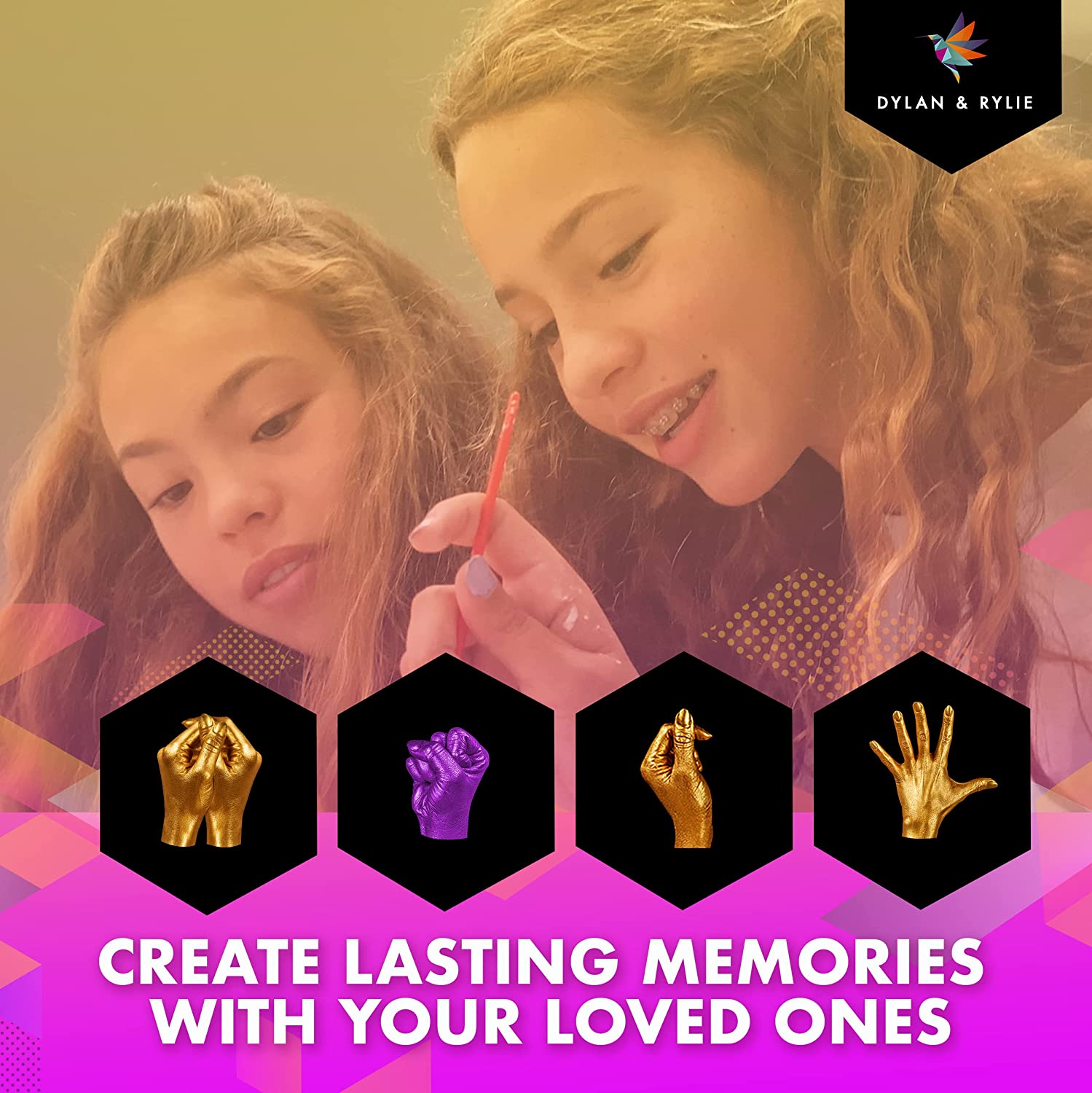 Hand Casting Kit Couples - Plaster Hand Mold Casting Kit, DIY Kits for Adults and Kids, Wedding Gifts for Couple, Hand Mold Kit Couples Gifts for Her, Birthday Gifts for Mom image 4