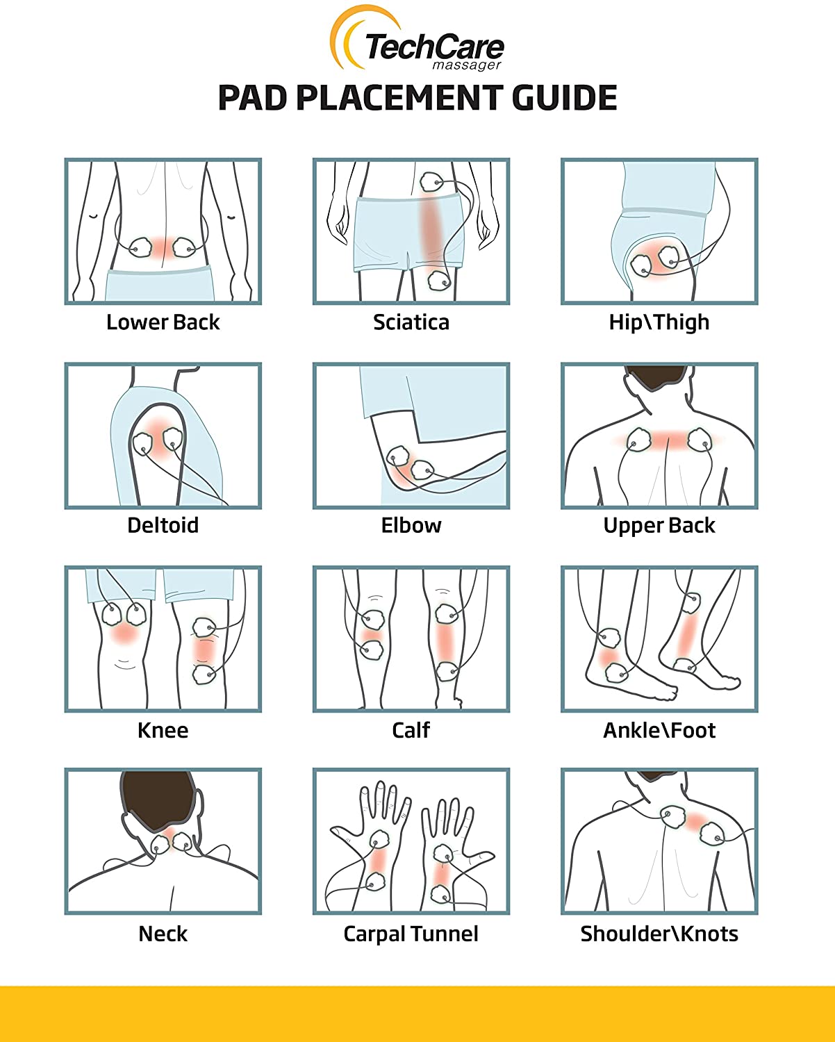 TechCare Plus 24 Modes Tens Unit Massager Rechargeable Unit Electric Complete Set + Massage Belt + Reflexology Shoes Back Neck Pain image 4