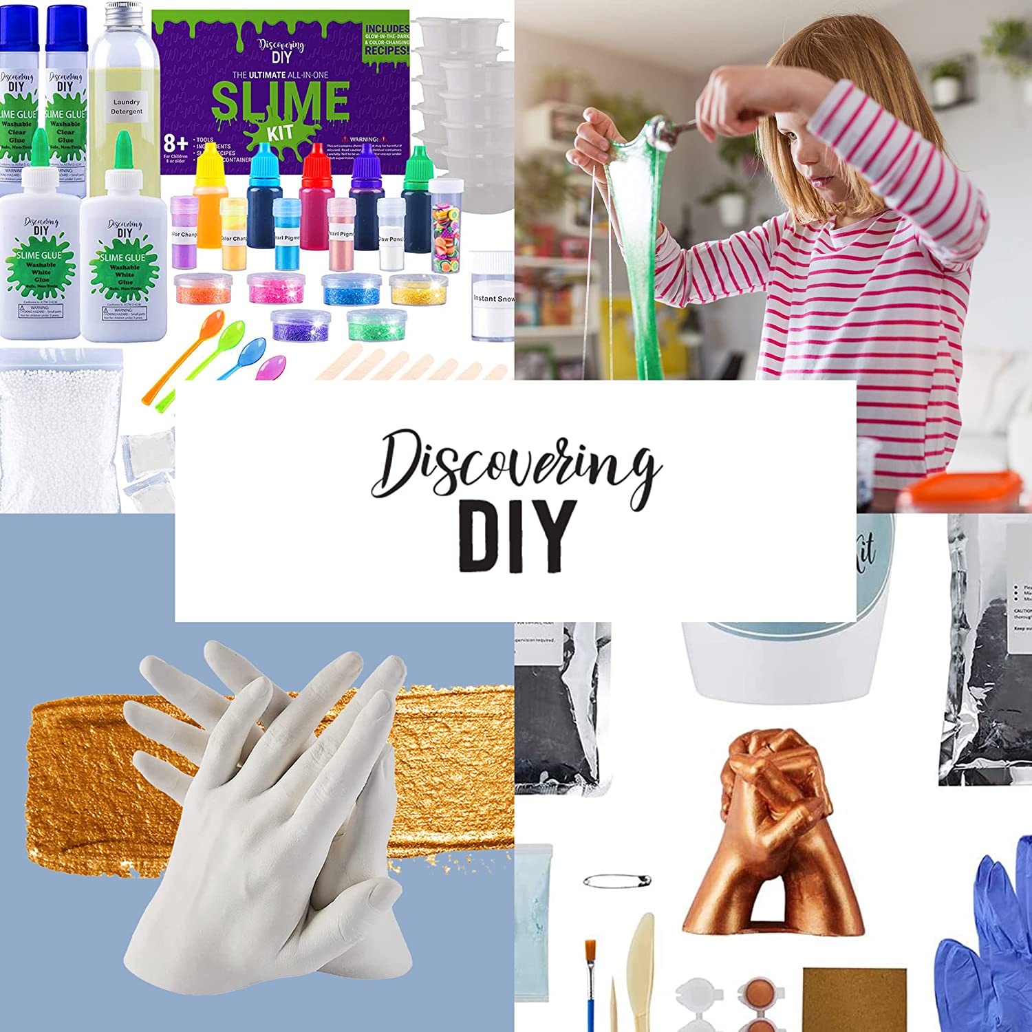 Discovering DIY Hand Casting Kit - Couples Gifts for Him or Her, Father's Day Gifts, Kids and Family Gifts &amp; DIY Craft Kits for Adults - Plaster Hand Mold Kit w/Gloves, Paints &amp; Tools image 7