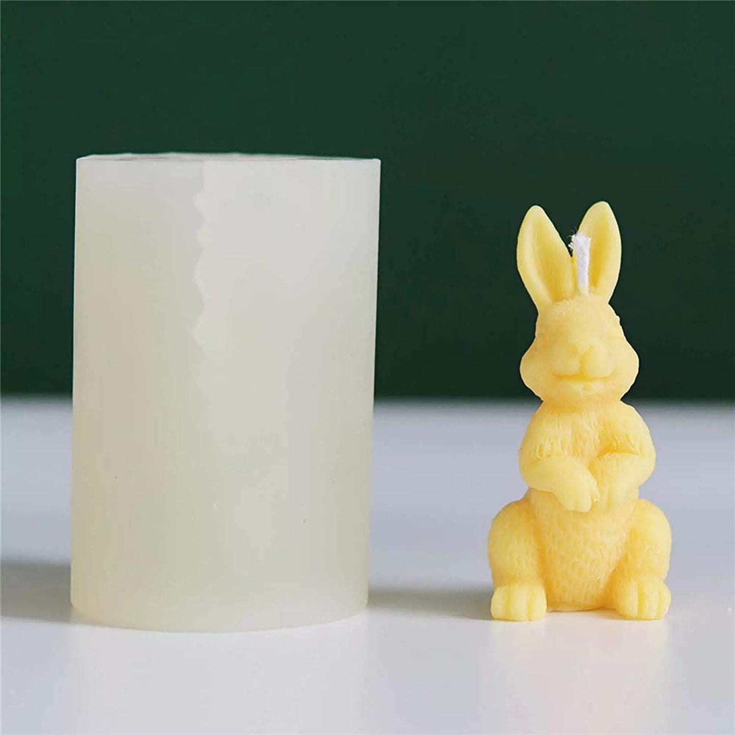 ONNPNN Rabbit Silicone Mold, 3D Easter Bunny Soap Mold, Rabbit-Shape Candle Mould, Cute Bunnys Soaps Molds, Animal Rabbits Cake Baking Moulds, Edge Cut Mould for Resin Clay Jelly Ice Pudding Chocolate image 1