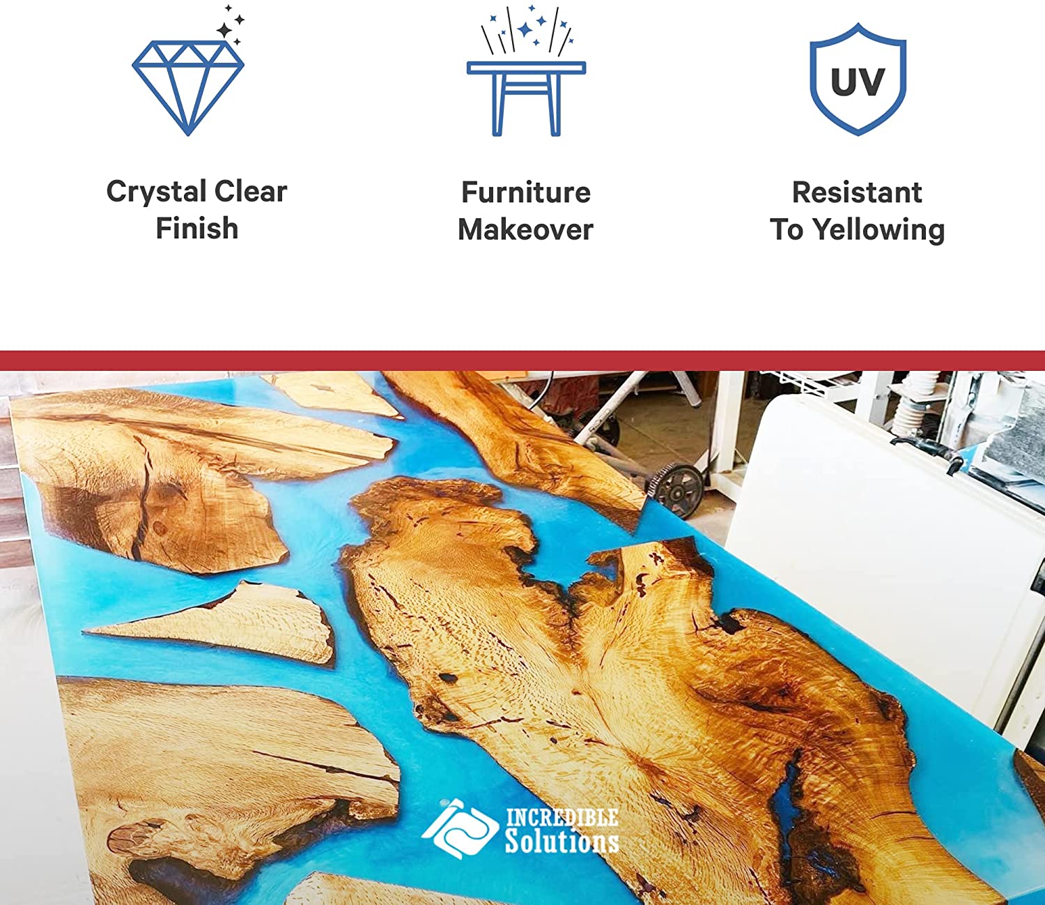 Pourable Plastic Deep Pour Up To 2" Thick USA Manufactured Clear Casting Resin 1.5 Gallons Kit Perfect For River Tables &amp; Castings – Low Odor Epoxy, a 2:1 Ratio image 2