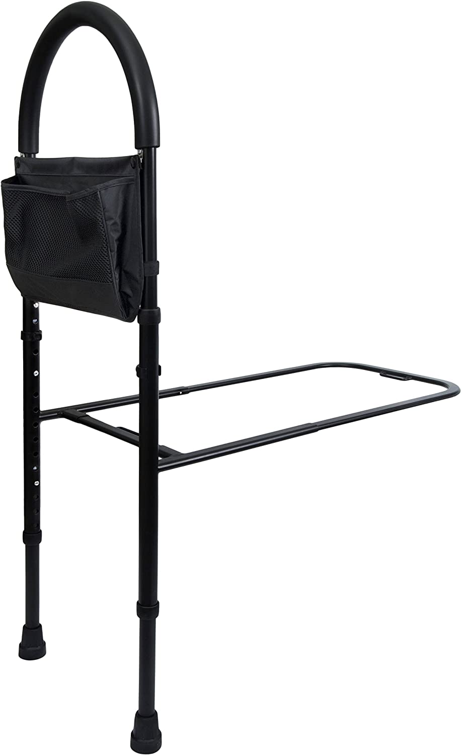 Vaunn Medical Bed Rail Assist &amp; Height Adjustable Grab bar Handle for Adults &amp; Seniors, Charcoal Black image 1