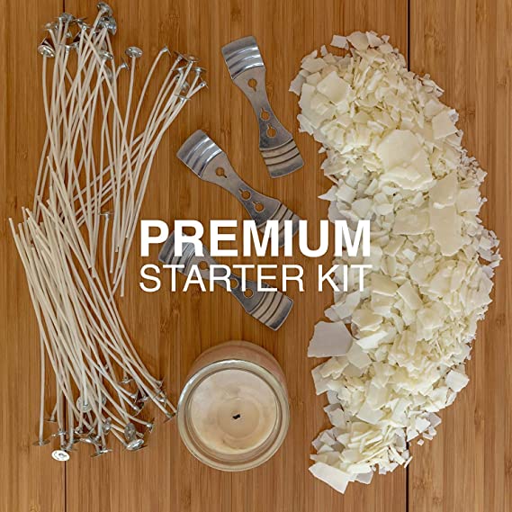 Oraganix DIY Candle Making Kit and Candle Making Supplies - 10 lbs Soy Candle Wax - 150 6-Inch Pre-Waxed Candle Wicks - 3 Metal Centering Devices image 1