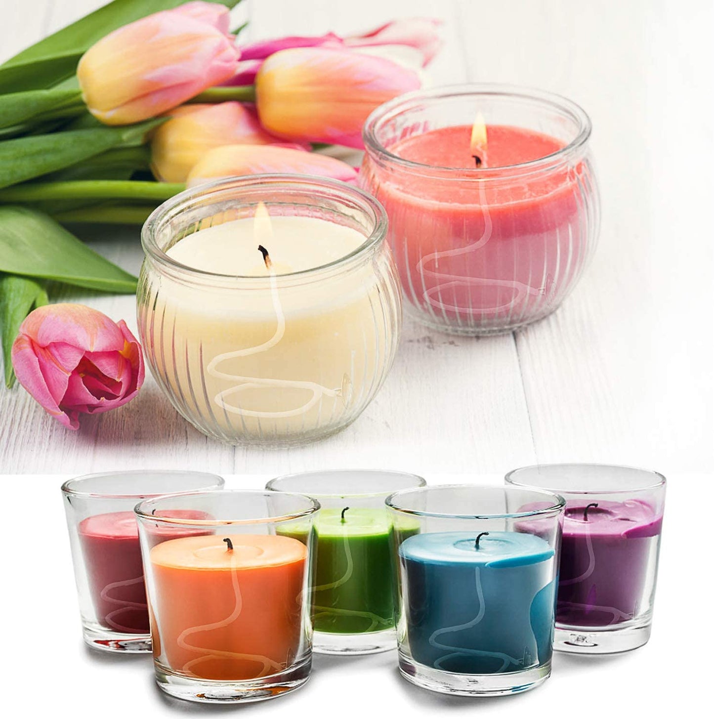 300Pcs Functional Smokeless Candle Wicks,100pcs Wicks Sticker, Pre-Waxed Cotton Core Wicks with Metal Sustainer Tabs for Pillar Candle Making and Candle DIY Christmas Gift,9cm/3.5in,15cm/6in,20cm/8in image 4
