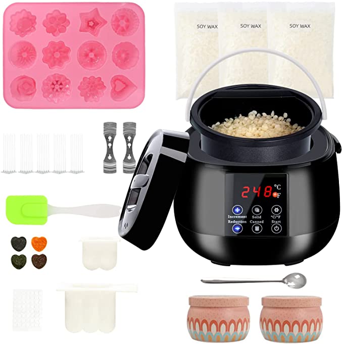 Candle Making Kit, Candle Making Kit for Adults, Beeswax DIY Candle Craft Kits for Kids, Electric Beeswax Soy Wax Candle,Wax Melter for Candle Making with Molds,Candle Making Kits for Beginners(Black) image 0