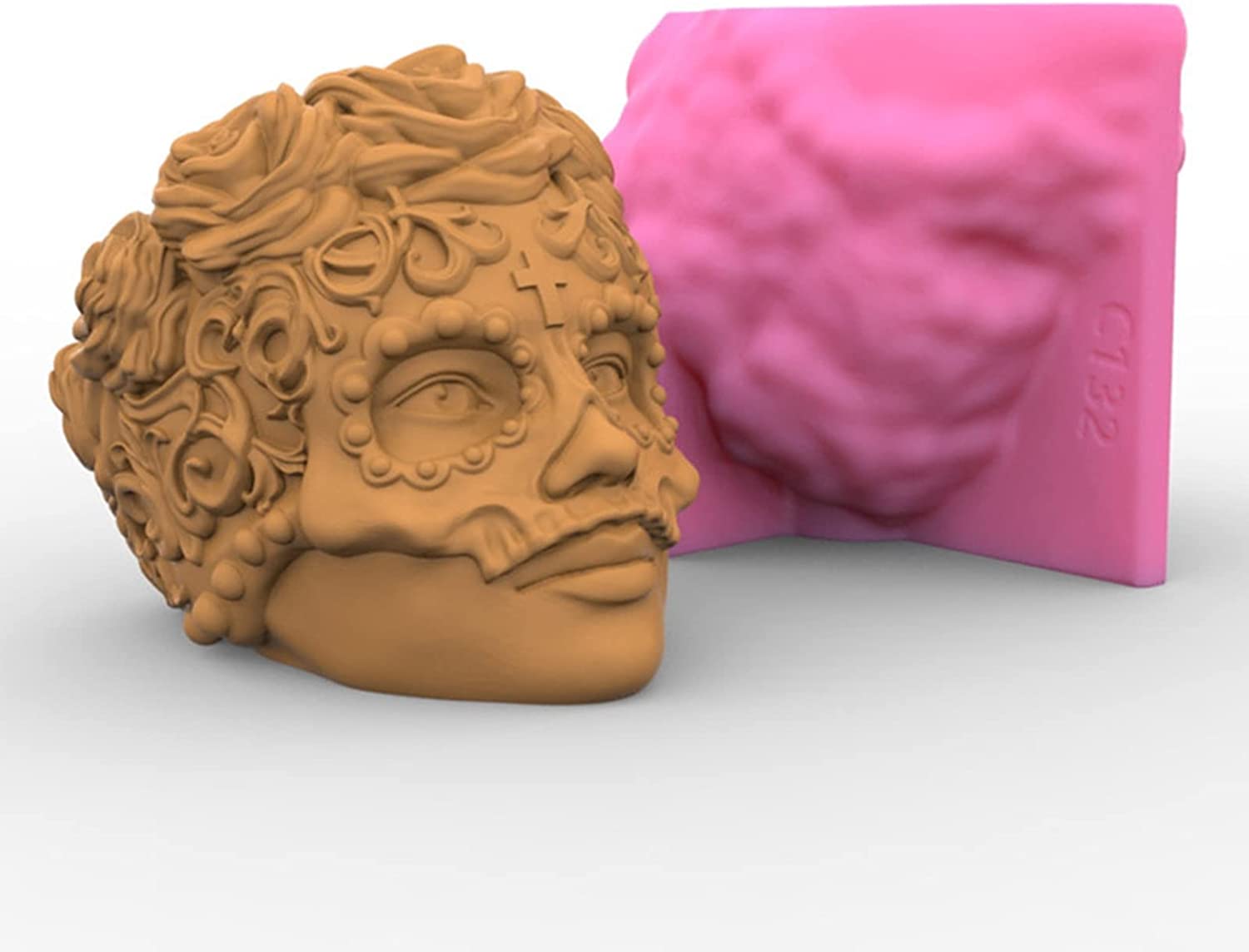 Silicone Candle Mold 3D Head Epoxy Resin Mould DIY Character Plaster Portrait Sculpture Molds Casting Home Decor image 0