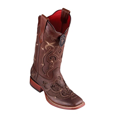 WOMEN’S LOS ALTOS TEJU LIZARD BOOTS WIDE SQUARE TOE HANDCRAFTED | COLOR SANDED BROWN (32R0735) image 0