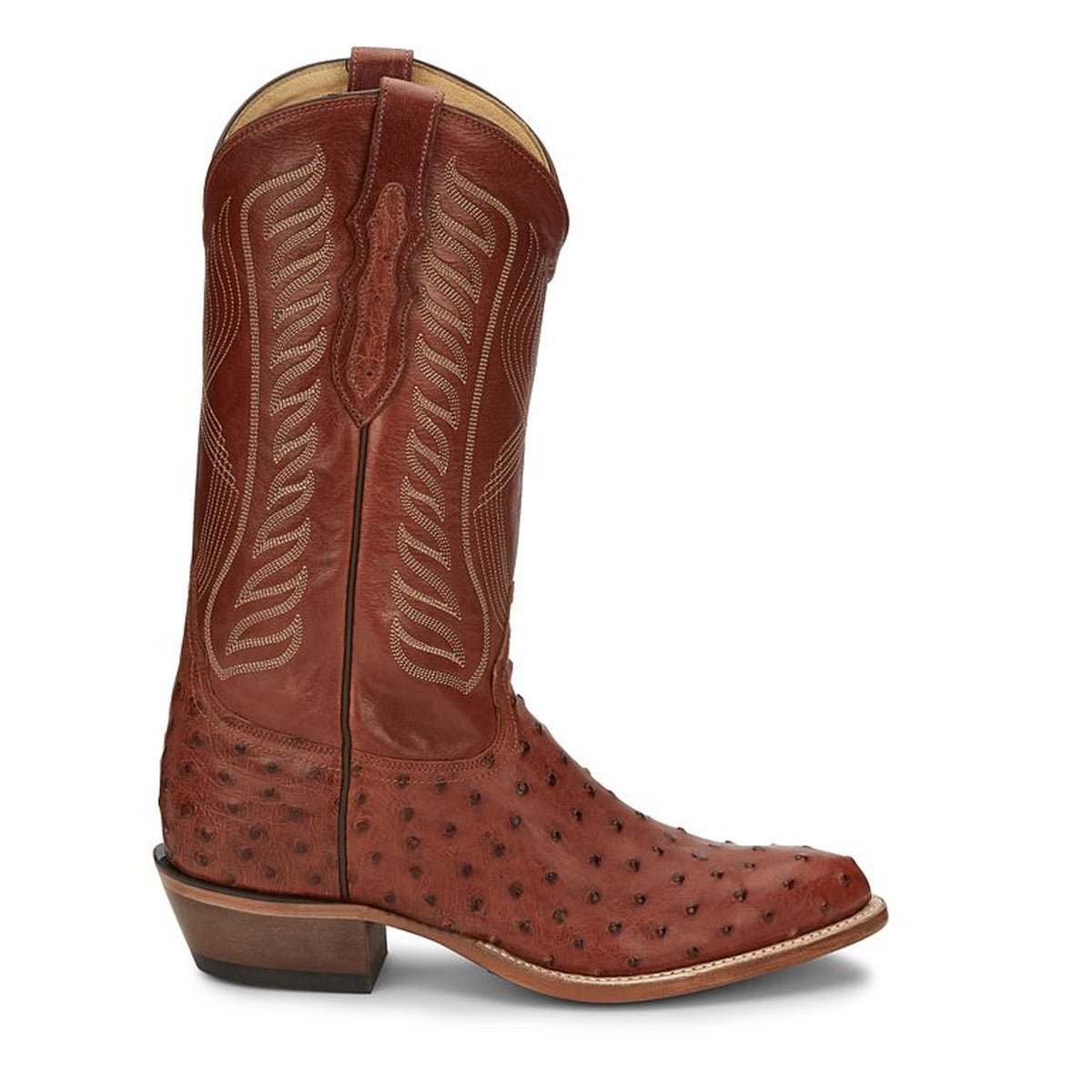 Tony Lamas Boots Men's Western McCandles 13" Full Quil Color Brandy image 1