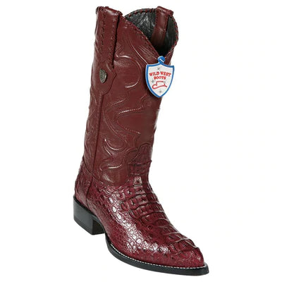WILD WEST BOOTS #2990206 MEN'S | COLOR BURGUNDY | MEN'S WILD WEST CAIMAN HORNBACK J TOE BOOTS HANDCRAFTED image 0