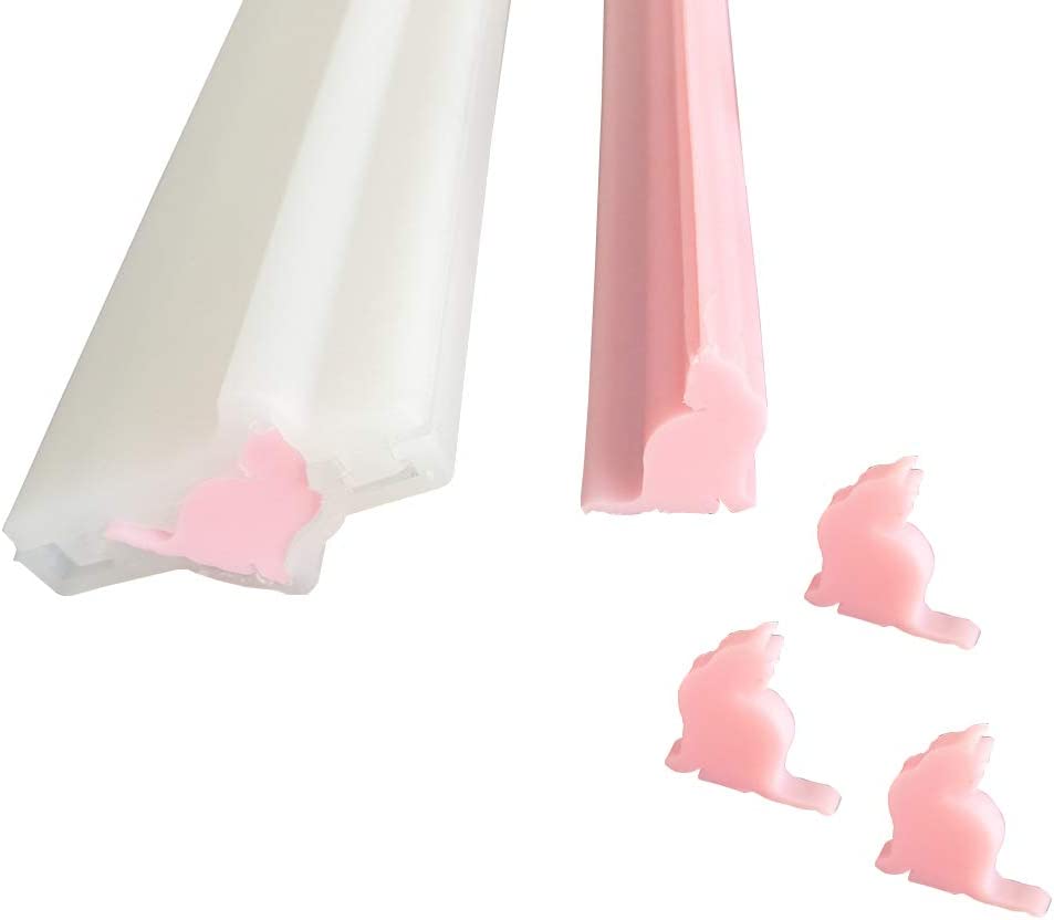 EchoDone Little Cat Tube Column Silicone Soap Candle Mold Embed Soap Making Supplies Silicone Mold for Soap image 3