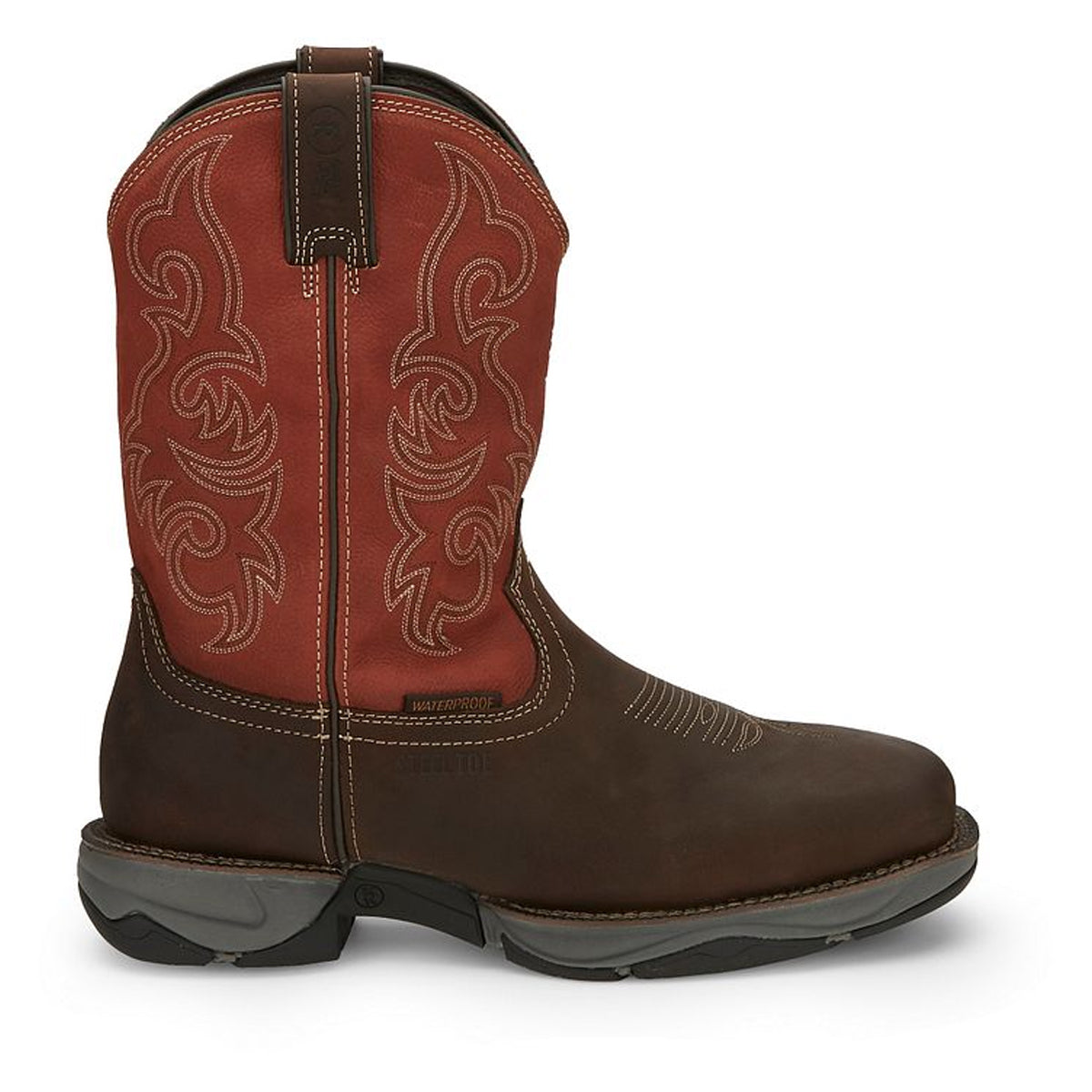 Tony Lamas Men's Footwear Work Junction 11" Waterproof Steel Toe Work Boot Color Chocolate Brown image 3