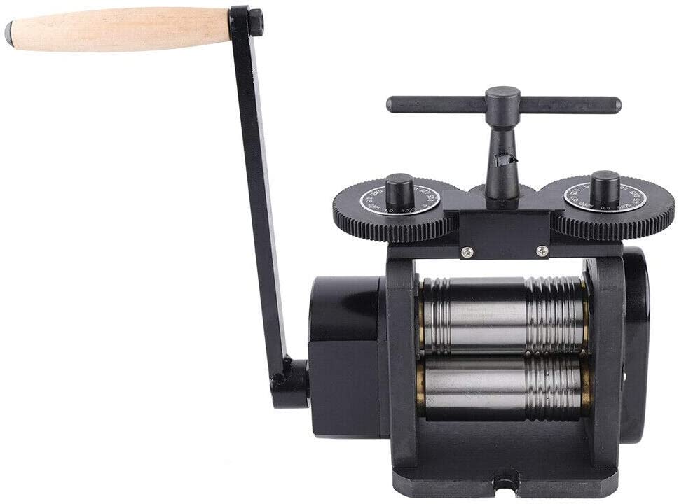 Manual Jewelry Rolling Mill Machine Jewelry Press Tableting Tool Gear Roller Combination Rolling Mill Flatten Machine Ratio 4:1 Jewelry Press Marking Machine Jewelry DIY Tools image 3