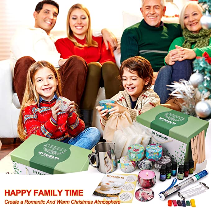 DIY Candle Making Kit for Beginners Kids Adults, Christmas Gifts, Luxury Beewax Candle Making Kit Supplies Craft Kits for Makeing Your Own Christmas Candles image 2