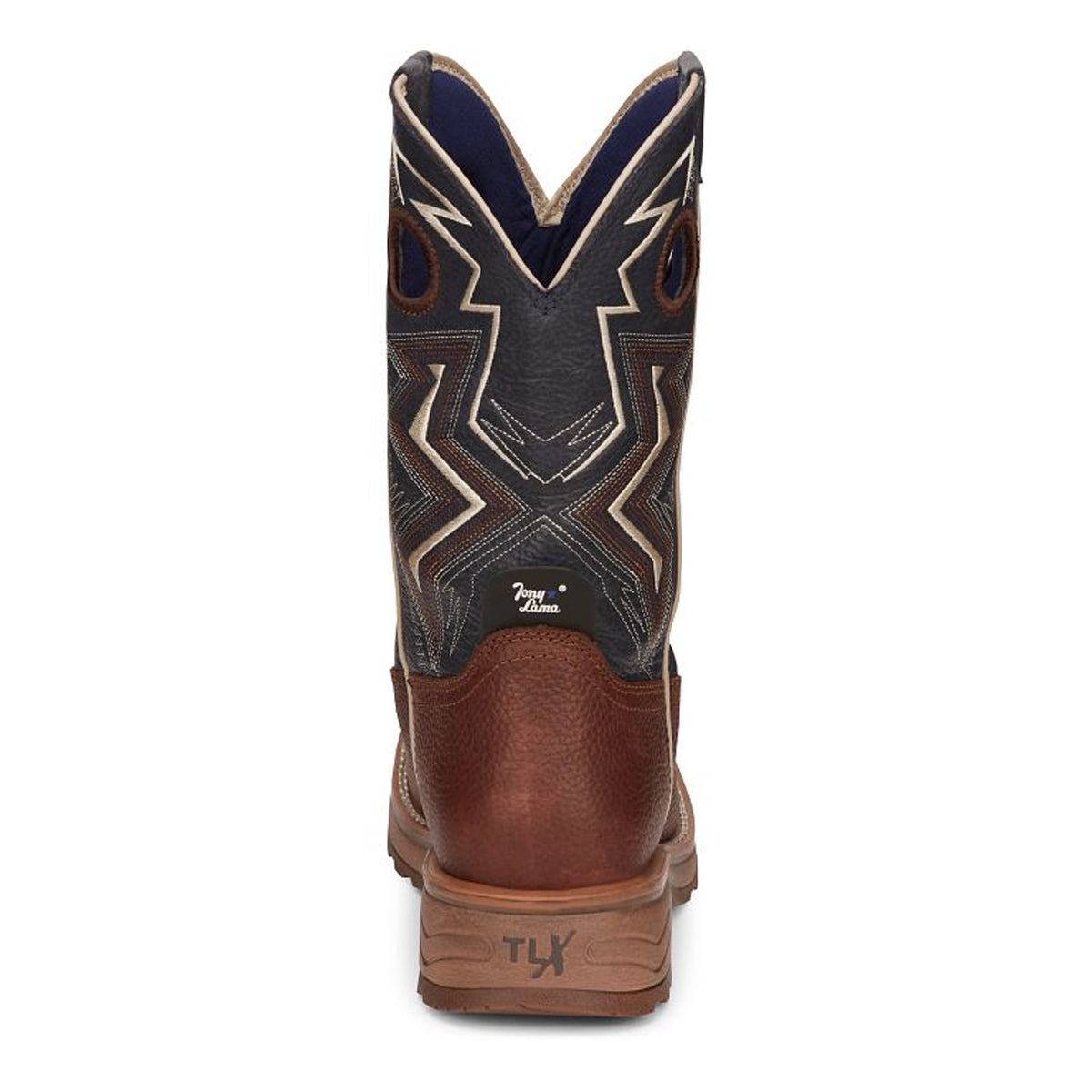 Tony Lamas Men's Footwear Work Force 11" Wide Square Composite Toe Waterproof Work Boot Color Dark  Brown image 4