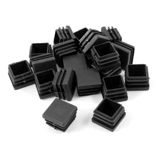 20-Pcs-Plastic-Square-Blanking-End-Caps-Tube-Inserts-25mm-x-25mm image 0