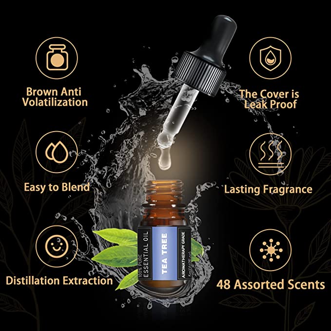 48 Bottons Essential Oil Set, Premium Scented Fragrance Oils for Soap, Candle Bath Bombs Making (5ml/0.17oz) image 1