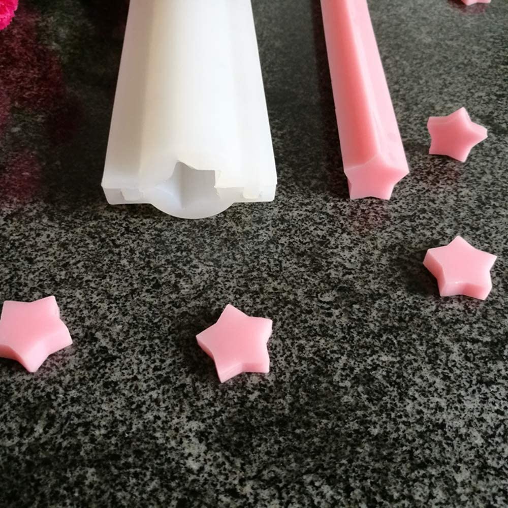 EchoDone Star Tube Column Silicone Soap Candle Mold Embed Soap Making Supplies Silicone Mold for Soap image 5