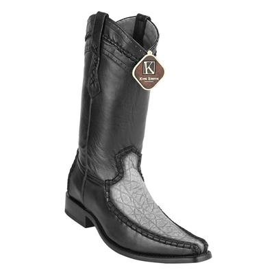 MEN'S KING EXOTIC GENUINE ELEPHANT BOOTS EUROPEAN TOE HANDCRAFTED GRAY (477BD7009) image 0