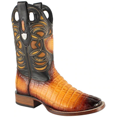 WILD WEST BOOTS #28240102 MEN'S | COLOR BUTTERCUP | MEN’S WILD WEST CAIMAN TAIL BOOTS HANDCRAFTED image 0