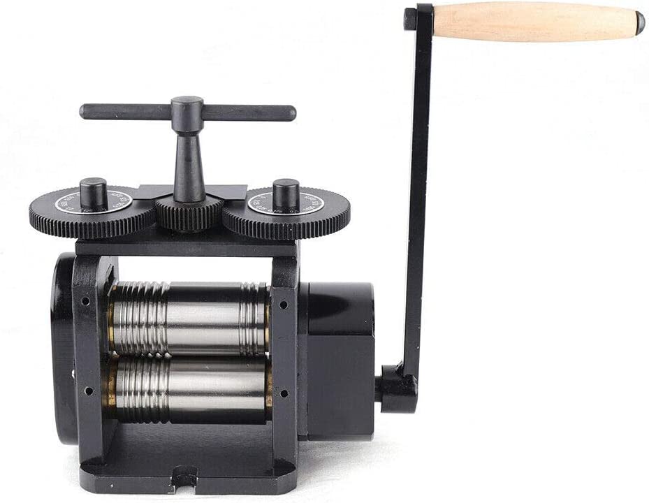 Manual Jewelry Rolling Mill Machine Jewelry Press Tableting Tool Gear Roller Combination Rolling Mill Flatten Machine Ratio 4:1 Jewelry Press Marking Machine Jewelry DIY Tools image 0
