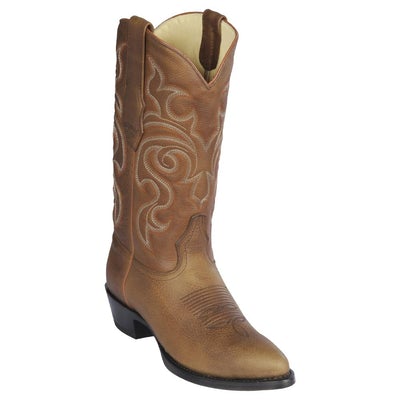 LOS ALTOS BOOTS MENS #609951 MEDIUM ROUND TOE | GENUINE RAGE SKIN LEATHER BOOTS | COLOR HONEY image 0
