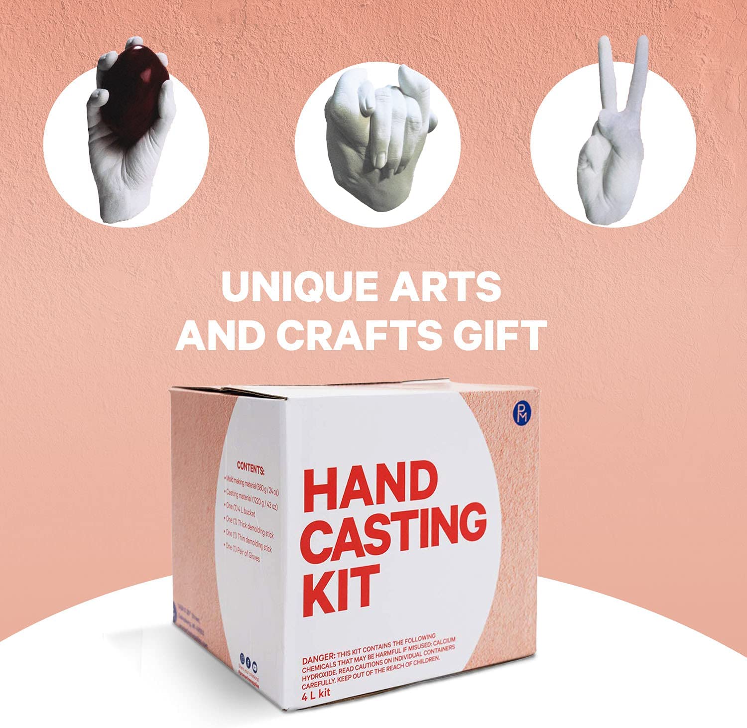 Pro Marine Hand Casting Kit (4-Liter Kit) | DIY Mold-Maker for Creating Hand Sculptures | Unique Arts and Crafts Gift | for Couples, Weddings, Anniversaries, and Family Keepsakes image 4