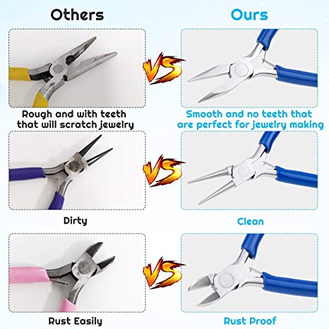 Jewelry Pliers, Shynek 8pcs Jewelry Making Pliers Tools Micro Jewelry Pliers Set Jewelry Making Kit for Jewelry Making Supplies image 3
