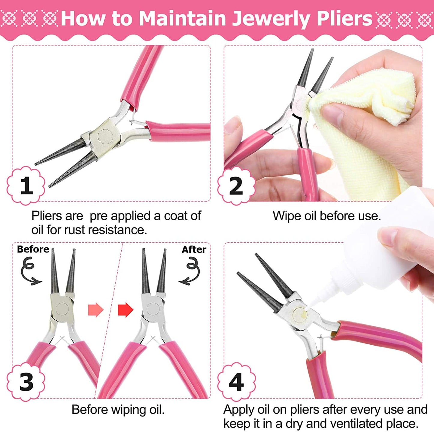 Jewelry Making Supplies, Cridoz Jewelry Making Tools Kit with Jewelry Pliers, Beading Wire, Jewelry Beads and Charms Findings for Jewelry Necklace Earring Bracelet Making Repair image 1