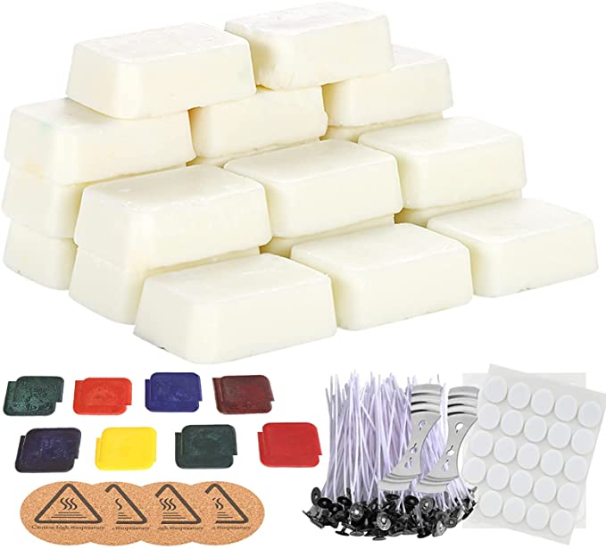 Candle Making Kit for Adults, Candle Making Supplies, Soy Wax Candle Making Kit for Making Soy Candle,Soy Wax for Candle Making,Candle Soy Wax Kit Including Candle Wax Dyes,Candle Wicks,Wick Stickers image 0
