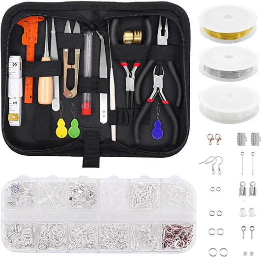 Jewelry Making Supplies Kit with Jewelry Tools, ForTomorrow Jewelry Wires Findings Set for Jewelry Repair, Beading, Bracelets, Earrings, DIY Handmade image 0