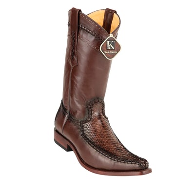 MEN'S KING EXOTIC BOOTS GENUINE PYTHON EUROPEAN TOE BROWN (477BD5707) image 0
