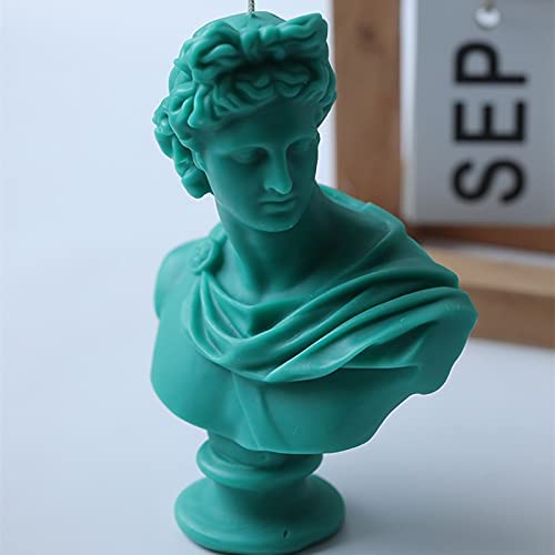 GreatMold Silicone Candle Mold European Apollo Head Sculpture Aromatherapy Candle Mould Plaster Molds Reusable DIY Resin Mould for Figurine Craft, GM-400 image 2
